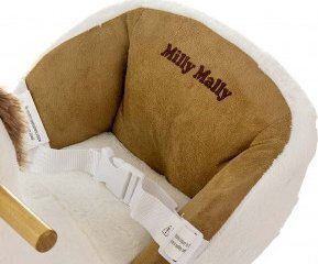 Milly Mally Polly Wooden Rocking Horse Toy with Sounds for Weight up to 30kg White