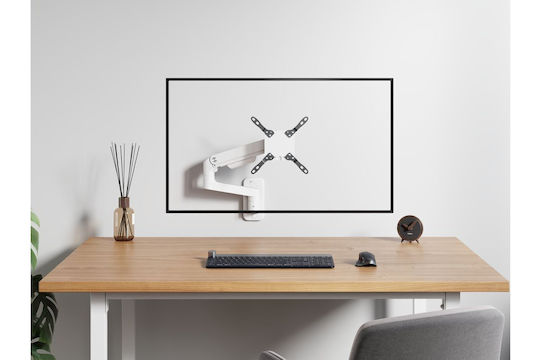 Equip Wandmontierte Computer Monitor Ständer bis 49" mit Verlängerungsarm Weiß (650140)