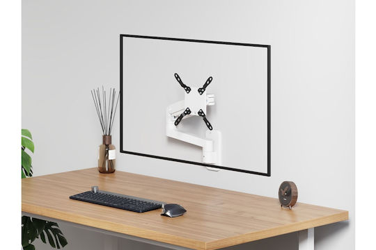 Equip Wandmontierte Computer Monitor Ständer bis 49" mit Verlängerungsarm Weiß (650140)