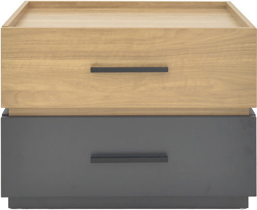 Sonlen Wooden Bedside Table Beige 60x40x44.5cm
