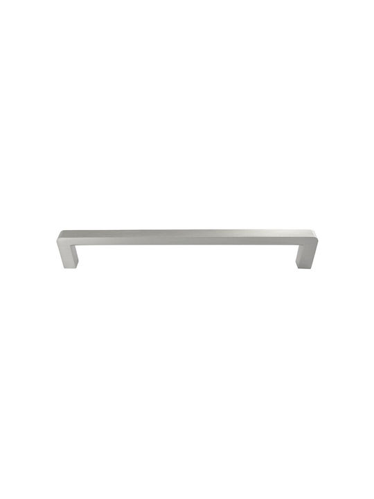 Gtv Bagio Λαβή Επίπλου από Ζάμακ & Μέταλλο Brushed Steel Φ8.5mm (Απόσταση Κέντρων 320mm) UZ-BAGIO-320-06