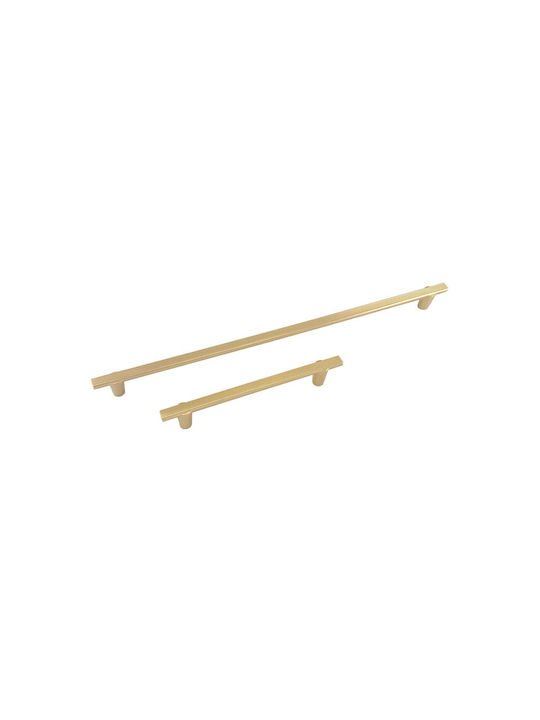 Gtv Ray Möbelgriff aus Zamak Gold Matt 14mm Lochabstände 320mm UZ-RAY-320-18