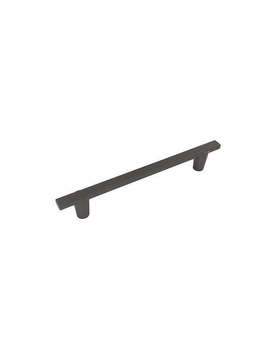 Gtv Ray Möbelgriff aus Zamak Graphit 14mm Lochabstände 128mm UZ-RAY-128-25