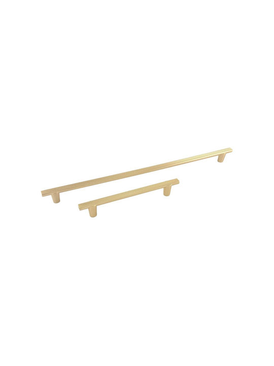 Gtv Ray Möbelgriff aus Zamak Gold Matt 14mm Lochabstände 320mm UZ-RAY-320-18