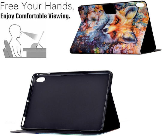 Xiaomi Redmi Pad 2 11 Brieftaschenhülle Fox In Flowers