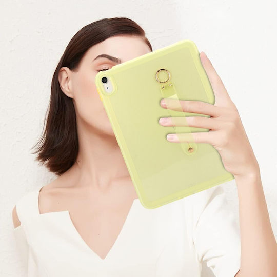 Silikon Hülle Armband Handgelenk Halbdurchsichtig Gelb Apple iPad 10,9" (2022) / iPad 11" (2025)
