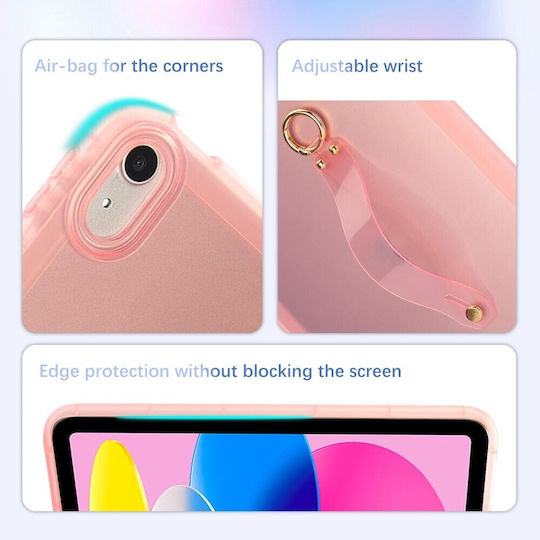 Silikon Armband Handgelenk Hülle Halbdurchsichtig Rosa Apple iPad 10,9" (2022) / iPad 11" (2025)