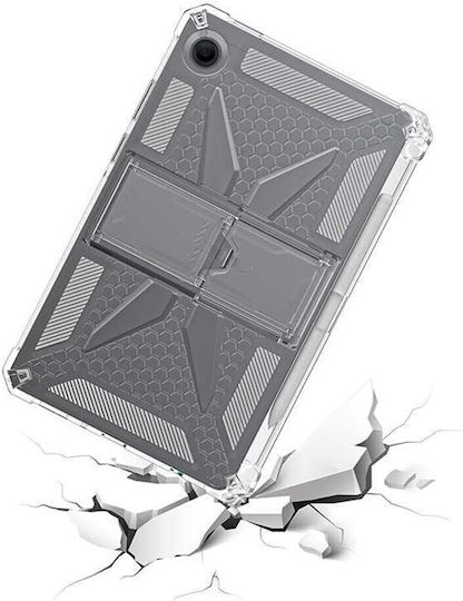 Silikon Hülle Stand Halterung Stiftaufnahme Transparent Samsung Galaxy Tab A9+/Tab A11+