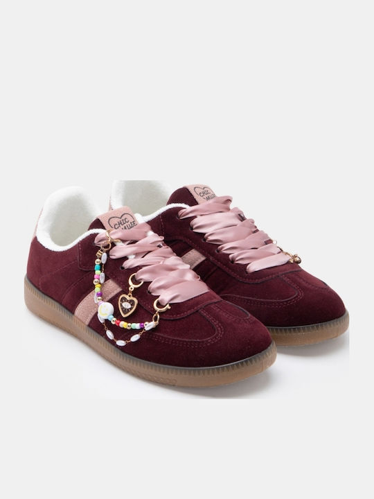 Damen Sneakers Burgundisch