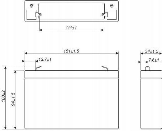 Europower CSSB UPS-Batterie mit Gewicht 7Ah und Spannung 6V