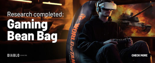 Αχλάδι Gaming Πουφ Diablo Chairs, World Of Tanks 100x110x110cm