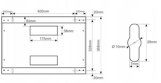 Pulsar Επιτοίχια Καμπίνα Rack 6U 60x60cm Γκρι RWA666-G