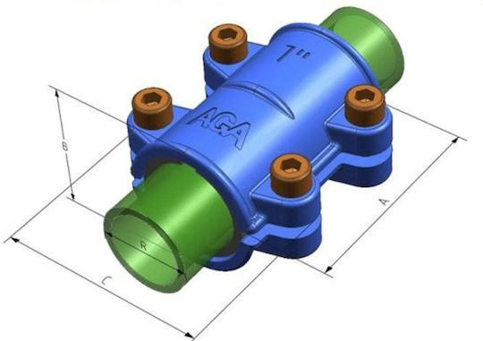 AGAflex Repair Clamp Oba 6/4'' 11010005