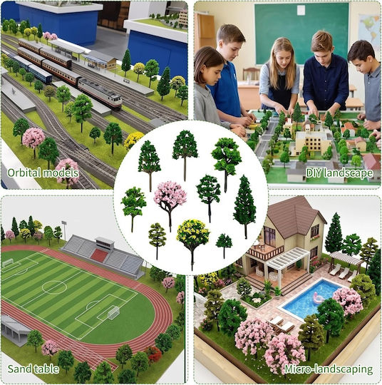 Set 30 de Copăcei Miniaturali Modele Diorame Vegetație Artificială Modelism Feroviar Arhitectură Peisagistică Lucrări Școlare Jucării Wargame