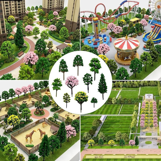Set 30 de Copăcei Miniaturali Modele Diorame Vegetație Artificială Modelism Feroviar Arhitectură Peisagistică Lucrări Școlare Jucării Wargame