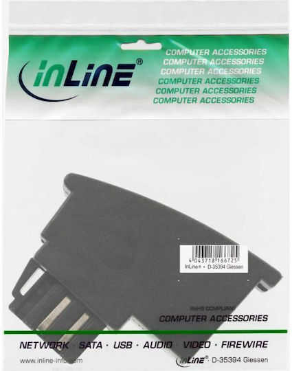 Inline Adapter Tae-n Männlich Rj11 Weiblich 6p4c Schwarz 69941