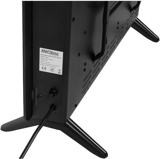 Kraft & Dele Θερμοπομπός Δαπέδου 2500W με Ηλεκτρονικό Θερμοστάτη και WiFi Μαύρος