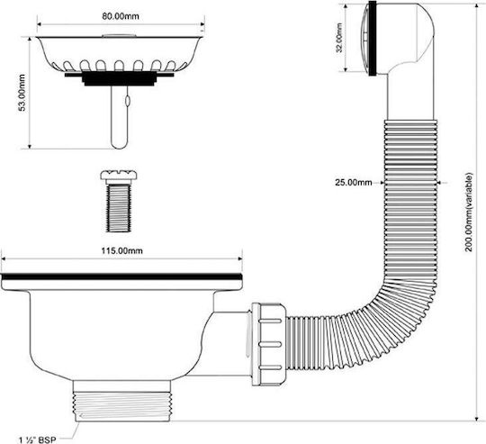McAlpine Stainless Steel Sink Siphon