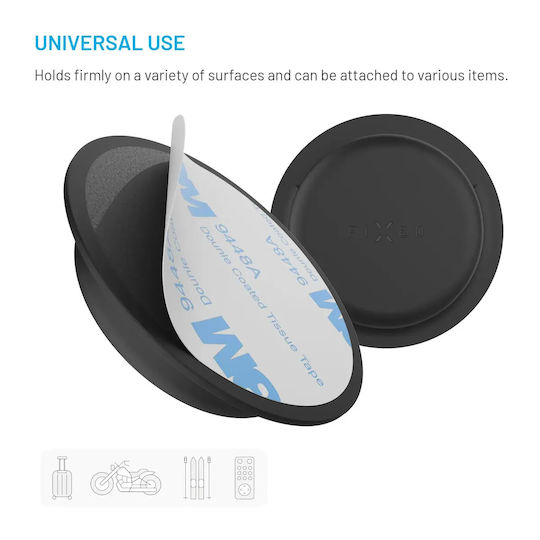 Fixed Fixed Seidige Silikon Selbstklebende Hülle Sticker Apple Airtag Doppelpack Schwarz