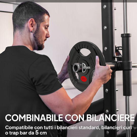Sportnow Σετ Δίσκοι Λαστιχένιοι 2 x 10kg με Λαβές