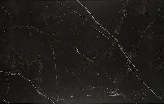 Vitorino Esstisch Ausziehbar Mit Marmoroberfläche Schwarz 160(+60)×90×75cm