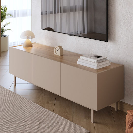 Έπιπλο Τηλεόρασης Sedra Μπεζ Μ150xΠ49xΥ42cm