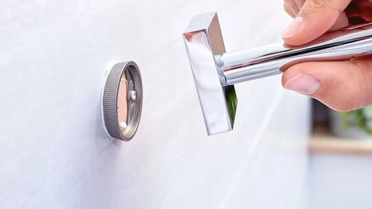 Tesa Metallische Toilettenbürste Badezimmer Silber