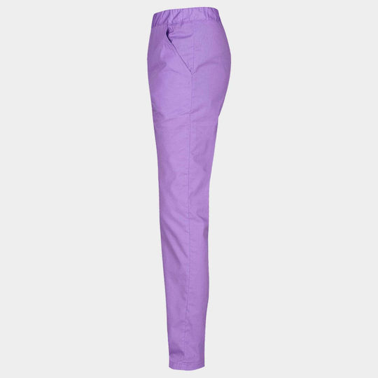 Beunique Pantaloni Medicali Unisex Violet Din Bumbac Și Poliester