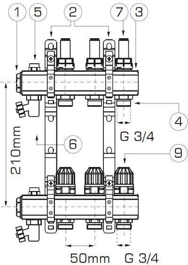 Ferro Pipe Manifold - Pipe Collector 1"