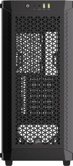 Corsair 480T Airflow MT Gaming Midi Tower Carcasă PC cu Fereastră Laterală și Iluminare ARGB Negru
