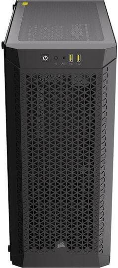 Corsair 480T Airflow MT Gaming Midi Tower Carcasă PC cu Fereastră Laterală și Iluminare ARGB Negru