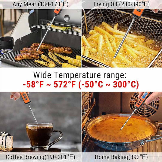 TempPro TP-01A Digital Lebensmittelthermometer mit Sonde -50°C / +300°C