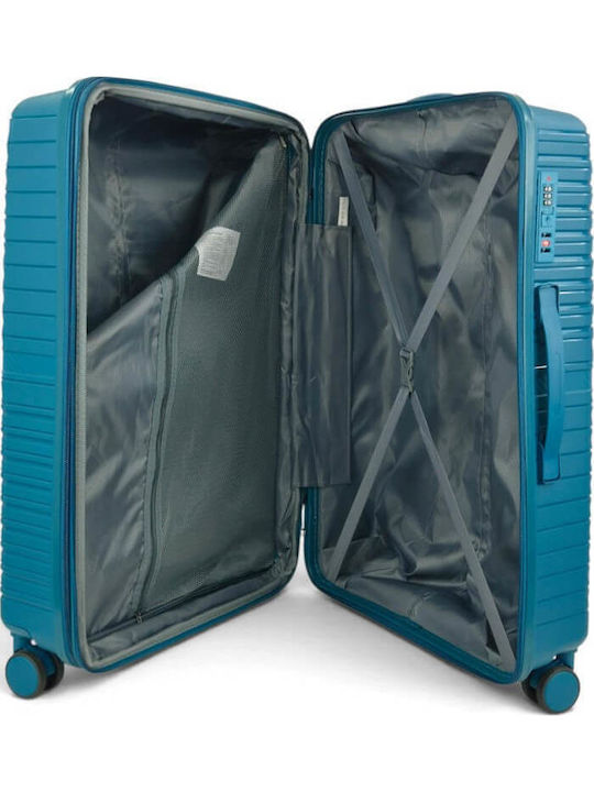 Playful Bags Reise Koffer Hart Petrol Blau Maximale Höhe 60cm Set 2 Stück