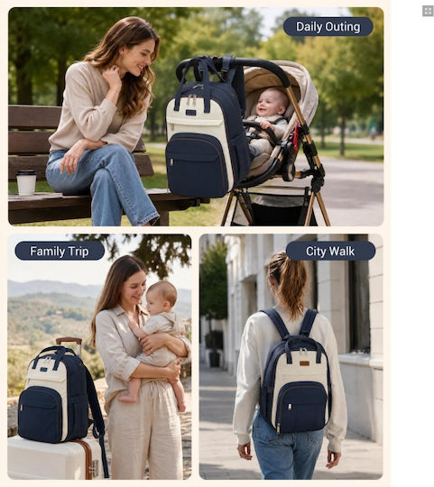 Miss Lulu Wickeltasche Rucksack Marineblau