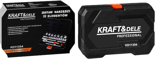 Kraft & Dele Cheie cu clichet cu tubulare 3\8"
