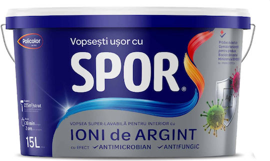 Πλαστικό Χρώμα για Εσωτερική Χρήση White 15lt