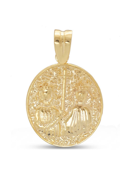 Kiriakos Gofas Kinder Amulette mit Kette Konstantin-Münze aus Gold 9K KN619