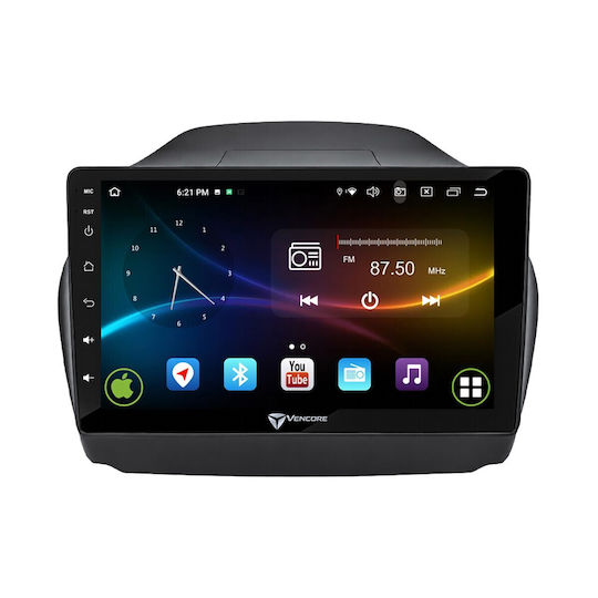 VenCore Auto-Audiosystem für Hyundai iX35 2010-2015 mit A/C Bluetooth USB AUX Eingebautes Wi-Fi GPS Apple CarPlay Android Auto mit Touchscreen 10 Zoll