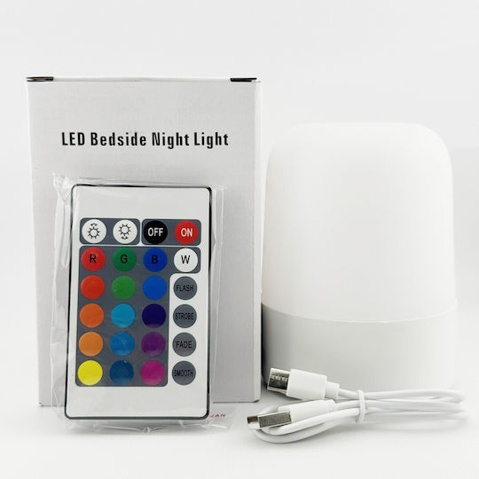LED Kinder Tischlampe Berührung Weiß 11x8x8cm