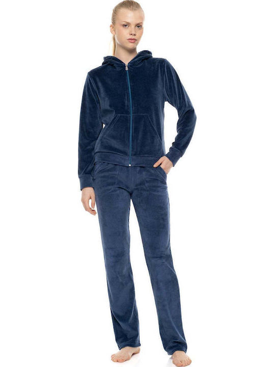 Velvet Sweatpants Cosmos Blue
