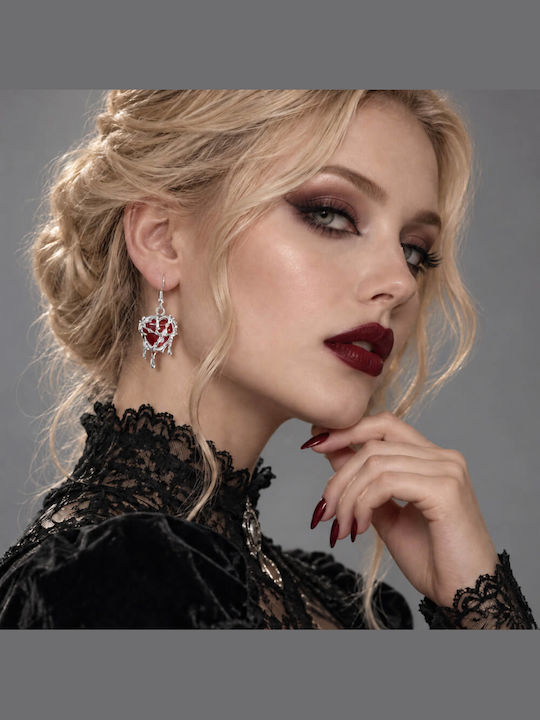 Дамски Готически Обици Сърце Верижки Suga Style
