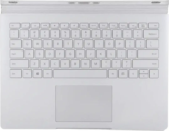 Горен корпус на клавиатура ANSI US Microsoft Surface Book 1 13.5" 1704 Сребрист
