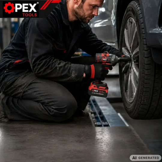 Opex Tools OPX28039 Безчетков Гайковерт На Батерия 21V 2x3Ah със Захват 1/2"