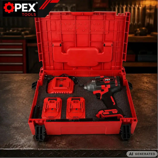 Opex Tools OPX28039 Безчетков Гайковерт На Батерия 21V 2x3Ah със Захват 1/2"