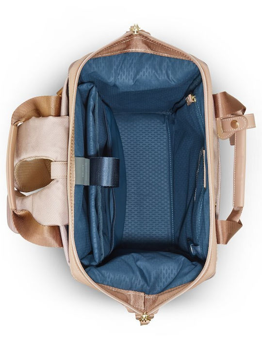 Delsey Backpack Laptop Bag in Beige Colour