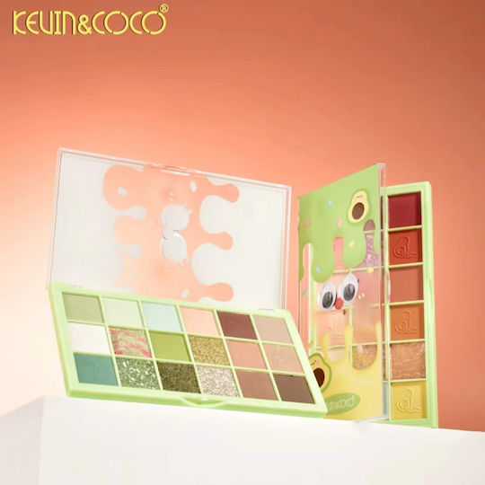 Kevin&Coco Παλέτα με Σκιές Ματιών Matte σε Σκόνη Multicolor