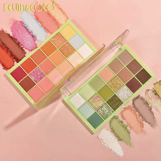 Kevin&Coco Παλέτα με Σκιές Ματιών Matte σε Σκόνη Multicolor
