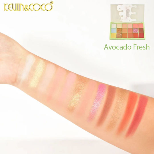 Kevin&Coco Παλέτα με Σκιές Ματιών Matte σε Σκόνη Multicolor