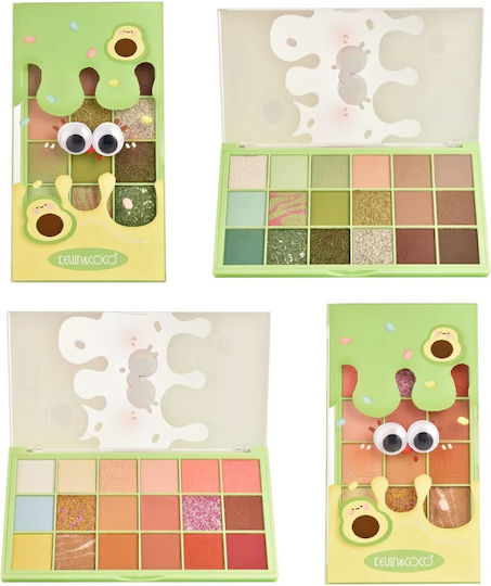 Kevin&Coco Παλέτα με Σκιές Ματιών Matte σε Σκόνη Multicolor