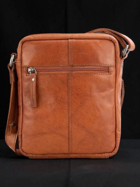 Leather Men's Shoulder / Crossbody Bag Tabac Brown